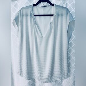 Calvin Klein Sheer White Blouse